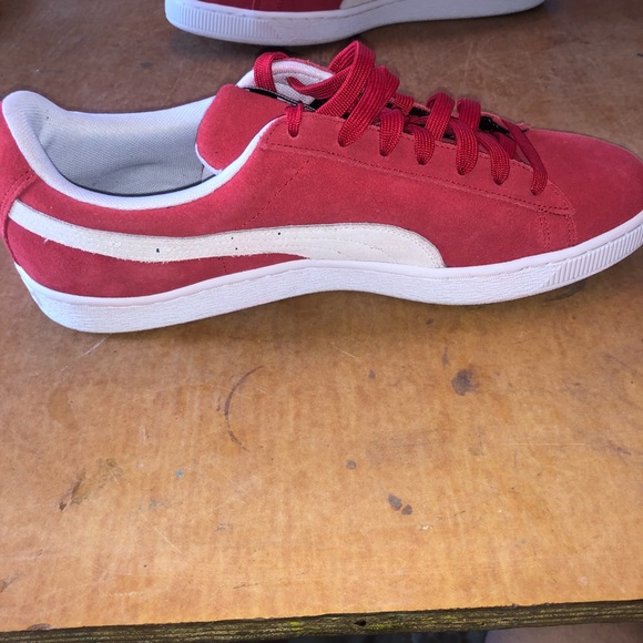 Puma Red Suede Sneakers - Picture 6 of 10